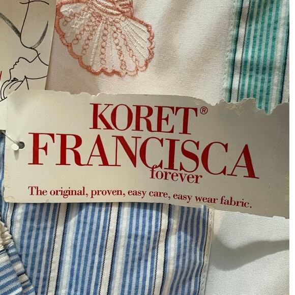 Koret Francisca Colorblock Seashell Zip Front Jacket Sz M 80s/90s Dead Stock Vtg - Picture 5 of 8